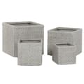 Miniatyrbilde 2 av 6: Sett med blomsterpotter Home ESPRIT Beige Fiberglass Magnesium 44,5 x 44,5 x 42,5 cm (4 enheter)