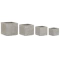 Miniatyrbilde 1 av 6: Sett med blomsterpotter Home ESPRIT Beige Fiberglass Magnesium 44,5 x 44,5 x 42,5 cm (4 enheter)