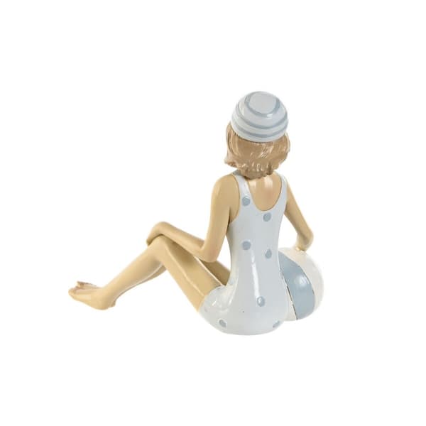Dekorativ Figur Home ESPRIT Hvit Himmelblå Middelhavet 8 x 8 x 12,5 cm (2 enheter)