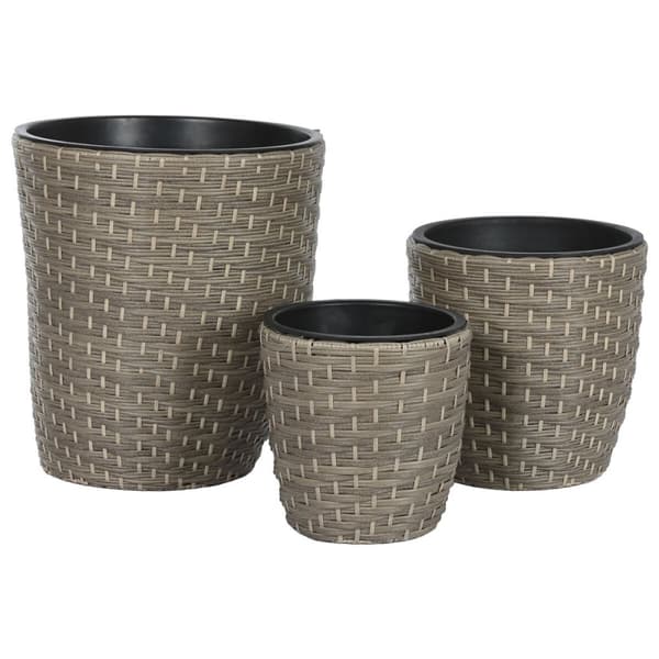 Sett med blomsterpotter Home ESPRIT polypropylen Rotting 40 x 40 x 45 cm