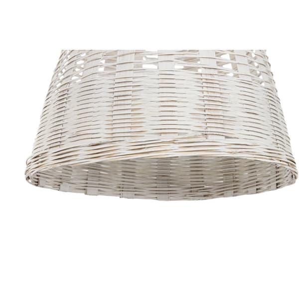Loftslampe Home ESPRIT Hvid Bambus Mangotræ 50 W 48 x 48 x 57 cm