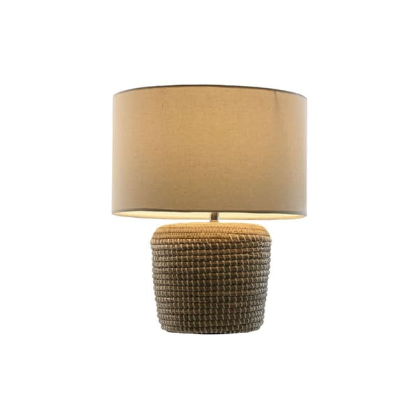 Bordlampe Home ESPRIT Hvid Brun 50 W 220 V 38 x 38 x 47 cm