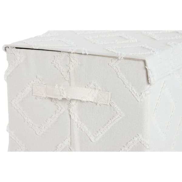 Kurv Home ESPRIT Grå Flødefarvet 40 x 30 x 50 cm (2 enheder)