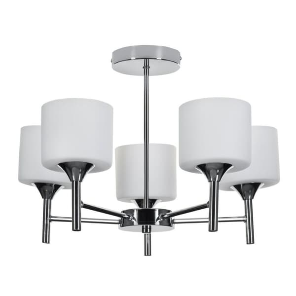Taklampa Activejet AJE-MIRA 5P Vit Silvrig Metall 40 W 47,5 x 34 x 47,5 cm