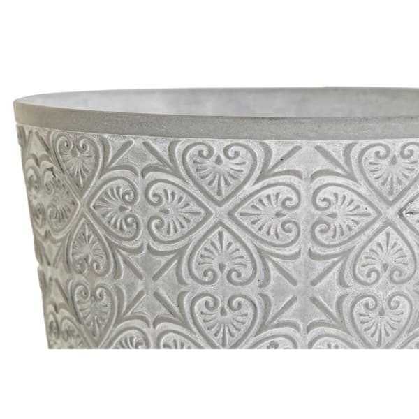 Planter DKD Home Decor Grå Sement 17 x 17 x 14,5 cm (3 enheter)