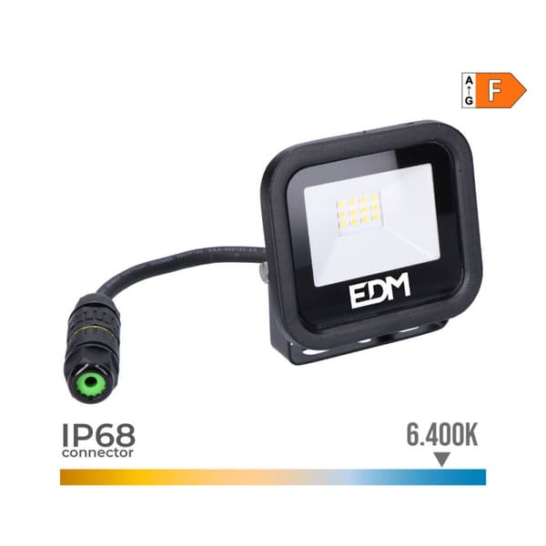LED spotlight EDM 70400 Black Series Svart F 2100 W 10 W 800 lm 9,2 x 8,1 x 2,7 cm (6400 K)