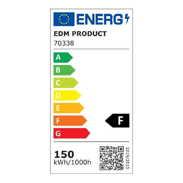 LED spotlight EDM 70338 Sort F 150 W 1200 Lm 12000 Lm (4000 K)