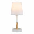 Miniatyrbild 1 av 2: Bordslampa EDM 32016 Vit Trä Stål 40 W 220-240 V Ø 13 x 32 cm