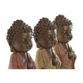 Miniatyrbilde 3 av 3: Dekorativ Figur Home ESPRIT Brun Oransje Koral Lime Harpiks Buddha Orientalsk 9 x 9 x 21 cm (3 enheter)