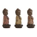 Miniatyrbilde 1 av 3: Dekorativ Figur Home ESPRIT Brun Oransje Koral Lime Harpiks Buddha Orientalsk 9 x 9 x 21 cm (3 enheter)