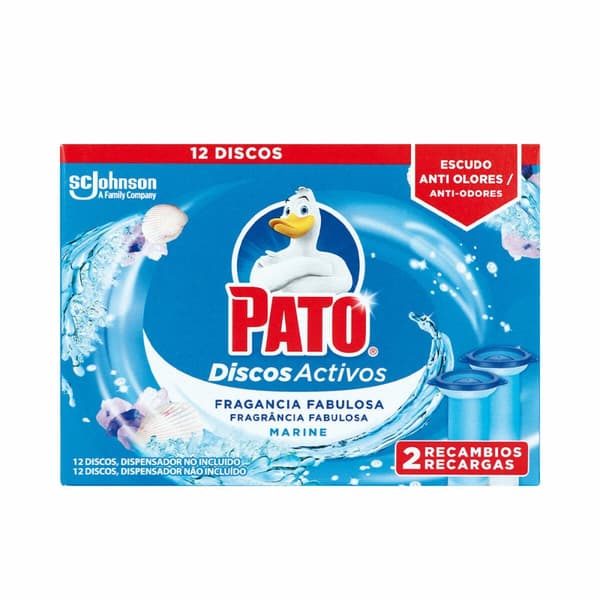 Toilet air freshener Pato Discos Activos Vaihto-osa Laivasto 2 osaa Desinfioiva