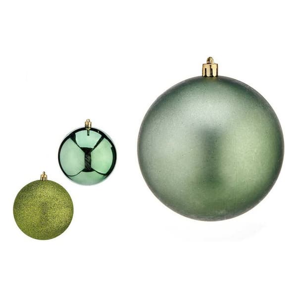 Julgranskulor Krist+ 00805 Grön Plast Ø 10 cm 6 antal