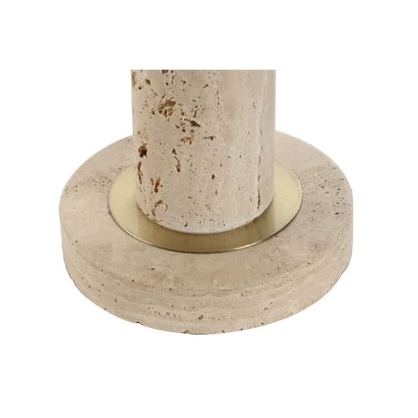 Bordlampe Home ESPRIT Beige Hør Marmor 35 x 35 x 72 cm