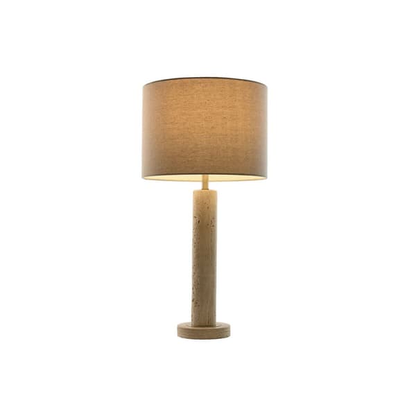Bordlampe Home ESPRIT Beige Hør Marmor 35 x 35 x 72 cm