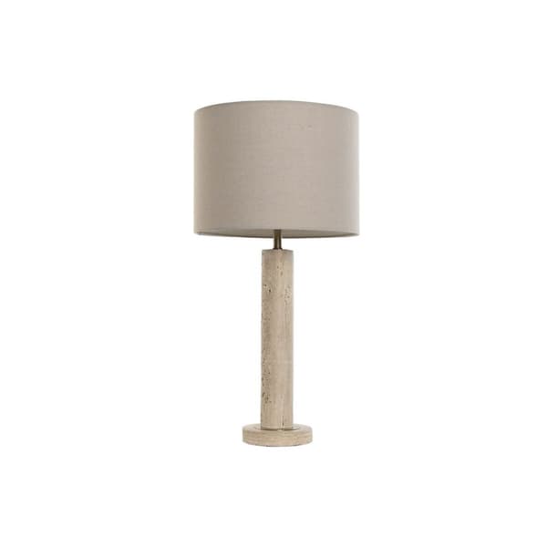 Bordlampe Home ESPRIT Beige Hør Marmor 35 x 35 x 72 cm