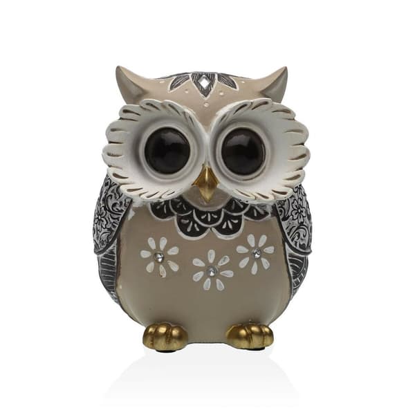 Dekorativ Figur Versa Ugle 7,5 x 13,5 x 11 cm