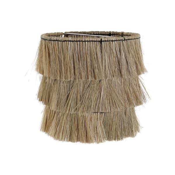 Lampeskærm DKD Home Decor Jute Metal Natur Frynse 40 x 40 x 40 cm