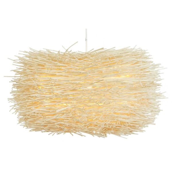 Taklampa DKD Home Decor Naturell Järn 50 W 60 x 60 x 35 cm