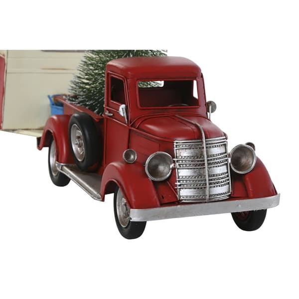 Julgranskula Home ESPRIT Röd Husvagn 73 x 19 x 28,5 cm