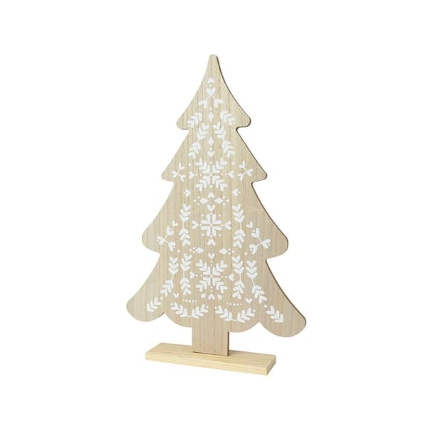 Julepynt KSD Hvid Natur Juletræ Gran 30 x 6 x 48 cm Small