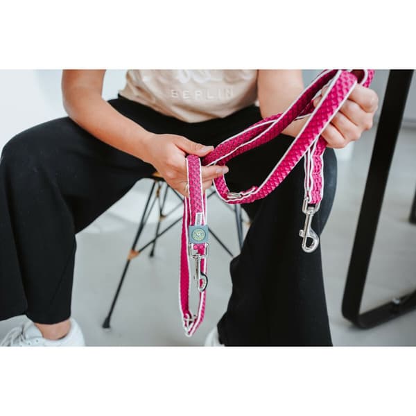 Hundebly Hunter Fuchsia 2 m Justerbar