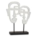 Miniatyrbilde 1 av 2: Dekorativ Figur Ansikt Hvit Polyresin (27 x 32,5 x 10,5 cm)