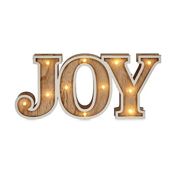 Dekorativ Figur Joy Lyd 3,7 x 11,5 x 26 cm Naturell Tre