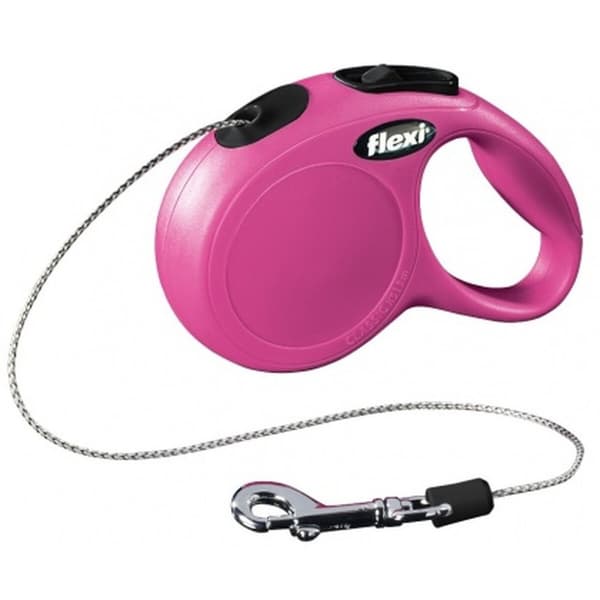 Hundeleder Flexi NEW CLASSIC 3 m Rosa XS-størrelse