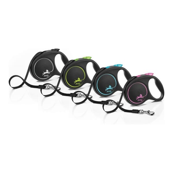 Hundeleder Flexi BLACK DESIGN 5 m Blå Størrelse M