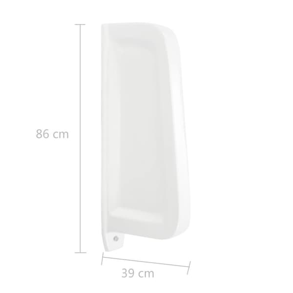 vidaXL Skiljevägg för urinal keramik vit