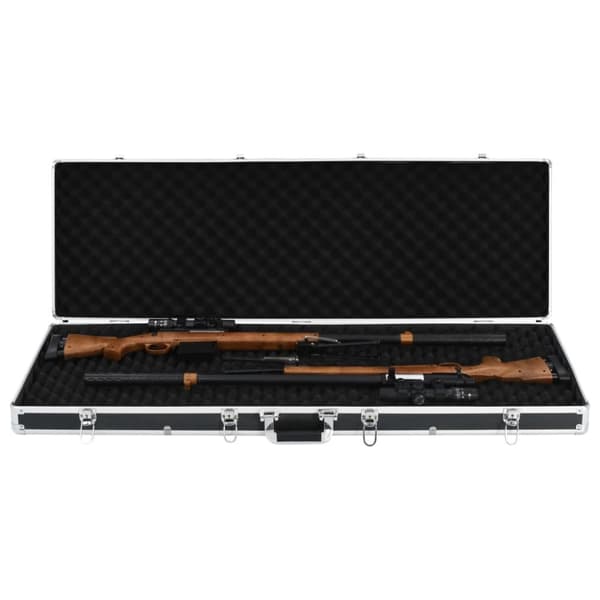 vidaXL Pistolväska svart 118x38x12 cm aluminium