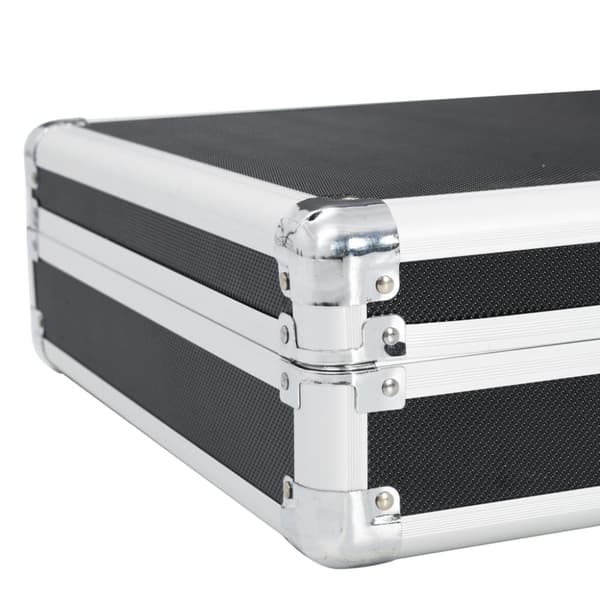 vidaXL våbenkasse 118 x 38 x 12 cm aluminium sort