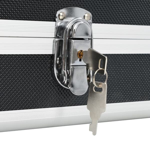 vidaXL våbenkasse 118 x 38 x 12 cm aluminium sort