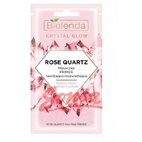 Bielenda Crystal Glow Hydrating Mask PRIMER-ljusare Rose Quartz 8g