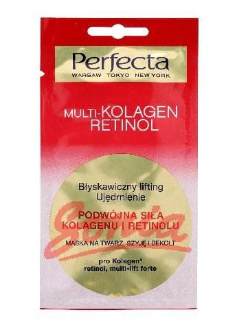 Perfecta Multi-Retinol Collagen mask för ansiktet, nacken och axlarna 8 ml