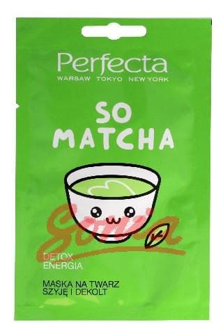 Så Perfecta Matcha mask för ansiktet, halsen och klyvning-Detox Energy 10ml