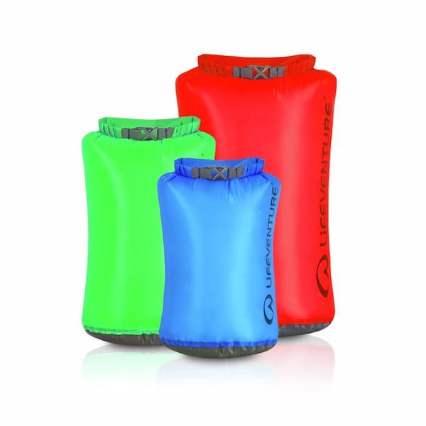 LIFEVENTURE ULTRALIGHT DRY BAG MULTIPACK, vattentäta packpåsar ultralätta