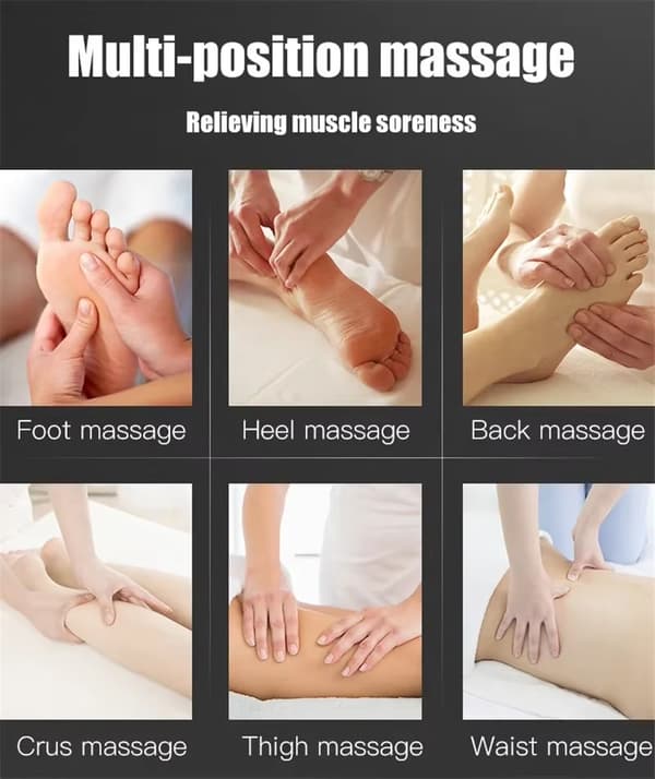 Pressoterapi Luftkompressionsfotmassage, 8 Luftkammare, Lymfatisk dränering,EU-kontakt