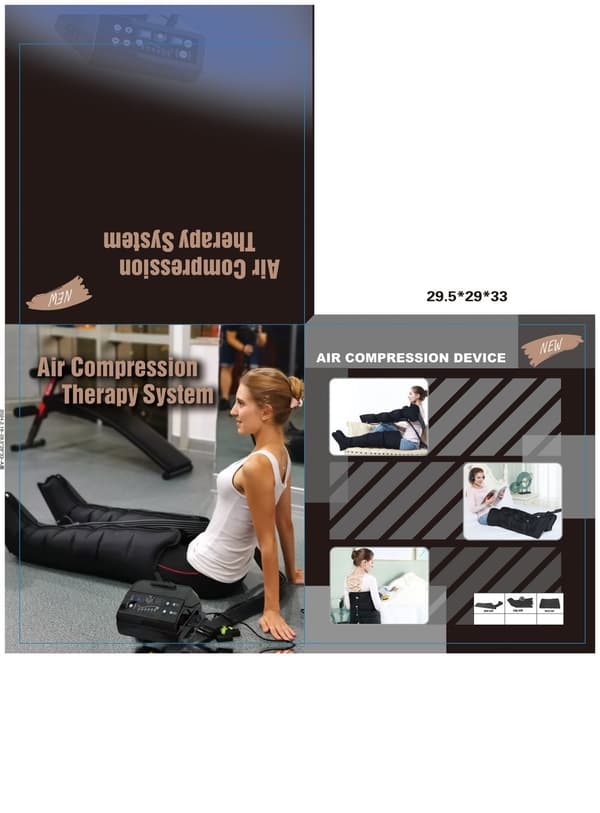 Pressoterapi Luftkompressionsfotmassage, 8 Luftkammare, Lymfatisk dränering,EU-kontakt