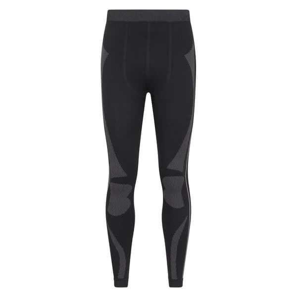 Mountain Warehouse Mens Quiver II Seamless Base Layer Bottoms Black XS-S