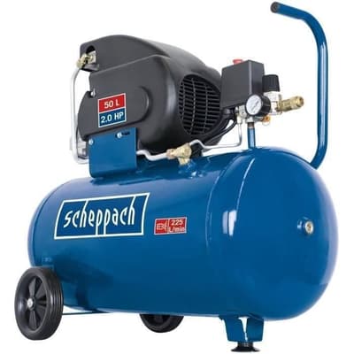 SCHEPPACH kompressor 50L 10 bar smord med 280 ml motoroljekanna - HC60