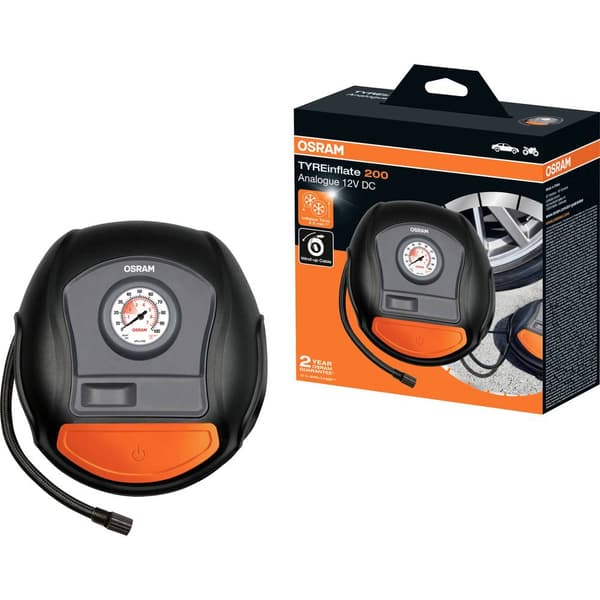 OSRAM OTI200 Kompressor Analog manometer, Kabelfack/-inspelning, Överbelastningsskydd