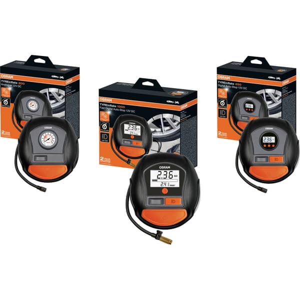 OSRAM OTI200 Kompressor Analog manometer, Kabelfack/-inspelning, Överbelastningsskydd