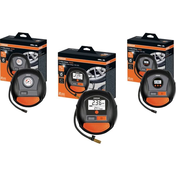 OSRAM OTI1000 Kompressor Digital display, Överbelastningsskydd, med arbetslampa, Kabelfack/-inspelning