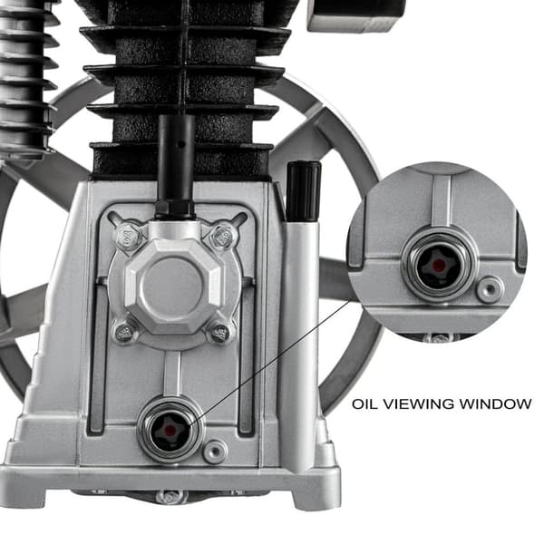 2,2KW 375 L/MIN 159,5 psi Dubbelcylindrig luftkompressorhuvud, remskiva design