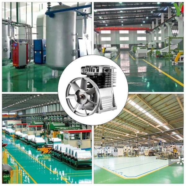 2,2KW 375 L/MIN 159,5 psi Dubbelcylindrig luftkompressorhuvud, remskiva design