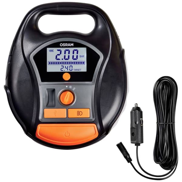 OSRAM OTIR6000 Kompressor TYREinflate 6000 5.5 bar Automatisk avstängning, Digital display, med arbetslampa, med Powerb