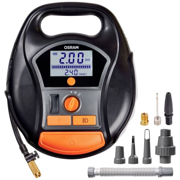 OSRAM OTIR6000 Kompressor TYREinflate 6000 5.5 bar Automatisk avstängning, Digital display, med arbetslampa, med Powerb