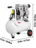 Miniatyrbild 11 av 11: 25L tank 1HP/750W 8 bar 165 L/min tyst luftkompressor med oljefri pump, högeffektiv ren kopparmotor, bred applikation, lätt att flytta