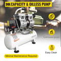 Miniatyrbild 3 av 11: 30L tank 1HP/750W 8 bar 165 L/min tyst luftkompressor med oljefri pump, högeffektiv ren kopparmotor, bred applikation, lätt att flytta